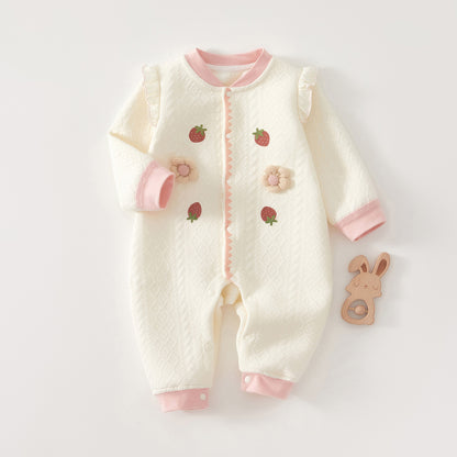 Girls' Fashion Personalized Warm Keeping Newborn Jumpsuit