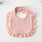 Baby Bib Ruffled Cotton Printed Gauze Lace Bib