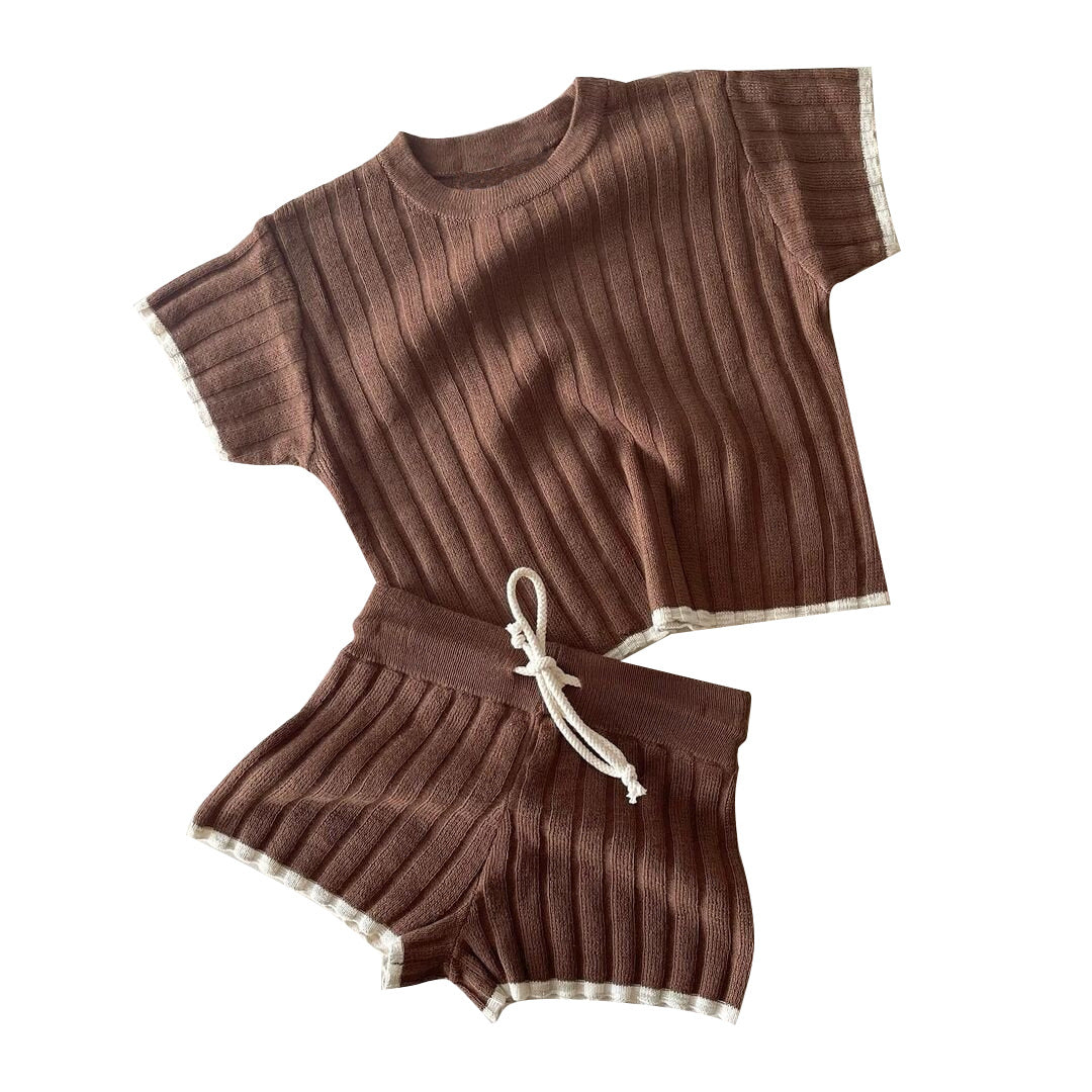 Short Sleeve Sweater & Shorts Set