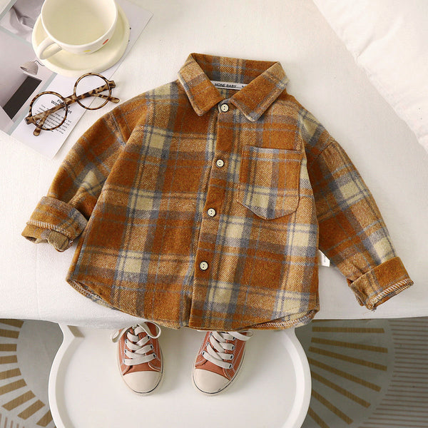 Children's Casual Plaid Shirt
