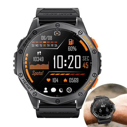 Montre intelligente K67 Bluetooth avec boussole et écran AMOLED