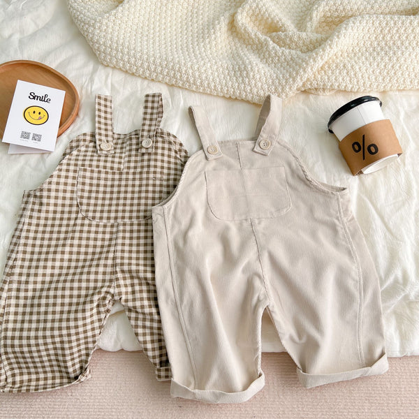 Infant Plaid Corduroy suspenders