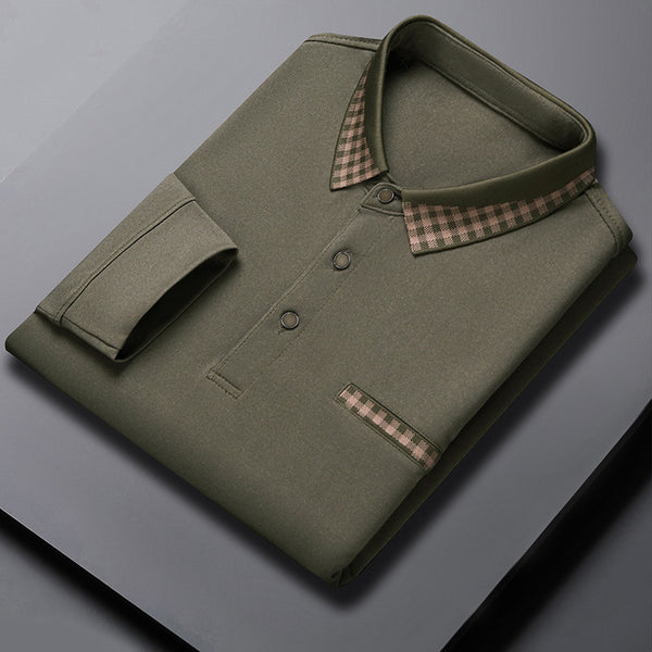 Solid Color Casual Dad Long-t-shirt