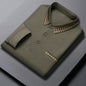 Solid Color Casual Dad Long-t-shirt