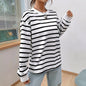 Women's Stripe Long-sleeved T-shirt