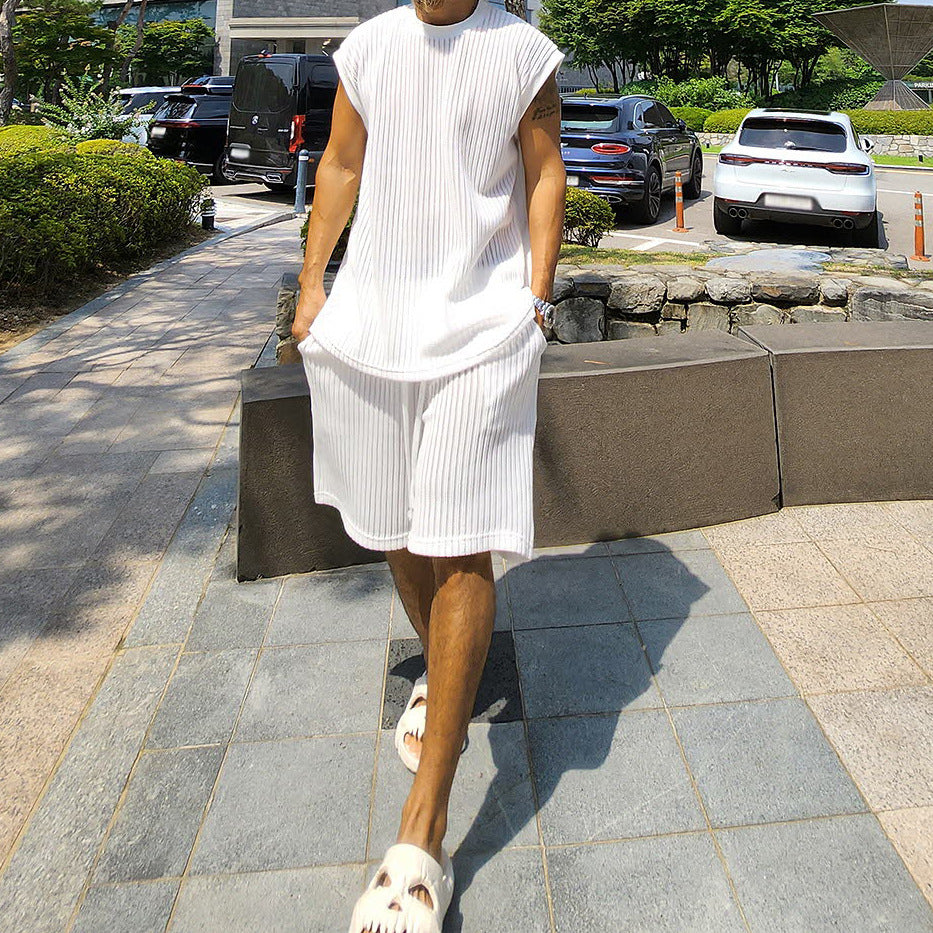 Casual Sweater Suit Men's Loose Vest