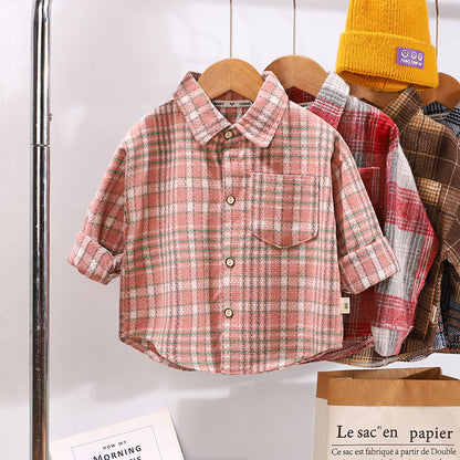Children's Casual Plaid Shirt