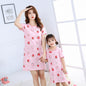 Children Purified Cotton Short Sleeve Nightdress