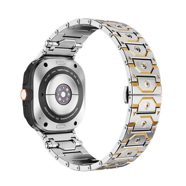 Bracelet en acier inoxydable avec boucle déployante papillon