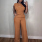 Sleeveless top and bottom Suit