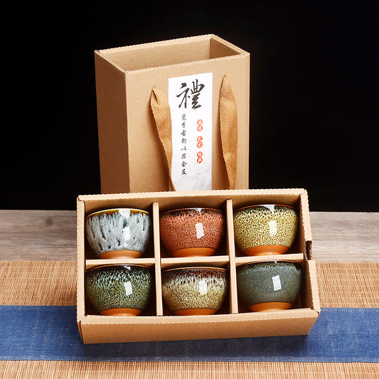 Colorful Teacup Set Gift Box Suit
