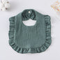 Baby Bib Ruffled Cotton Printed Gauze Lace Bib
