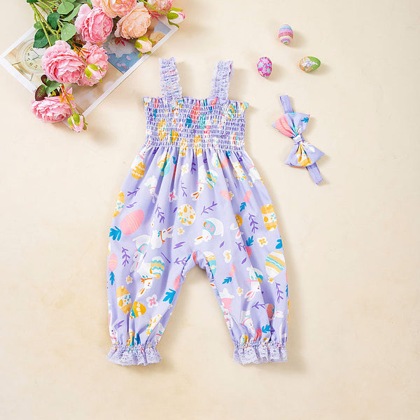 Combinaison de Pâques pour filles, vêtement de fête pour tout-petits