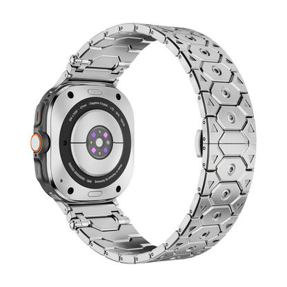 Butterfly Clasp Metallic Stainless Steel Strap