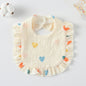 Baby Bib Ruffled Cotton Printed Gauze Lace Bib