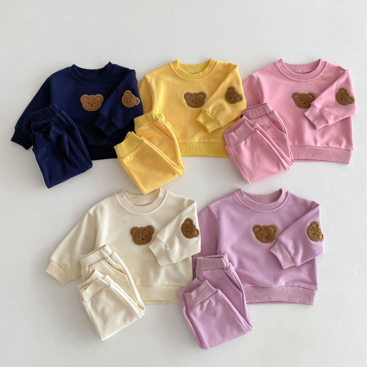 Long Sleeve Bear Pullover Sweater Suit