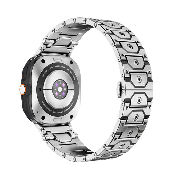 Bracelet en acier inoxydable avec boucle déployante papillon