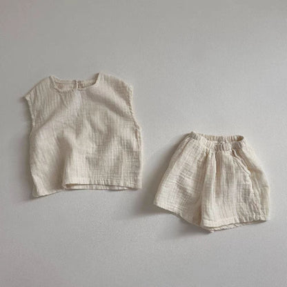 Breathable Vest Shorts Set All-matching Comfortable Children