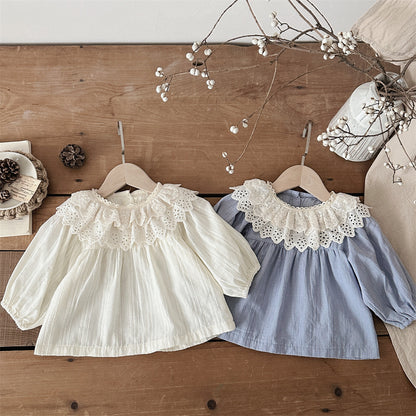 Baby Girl Princess Style Outing Bottoming Shirt
