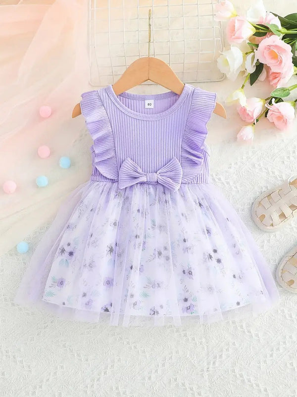 Embroidered Flowers Holiday Party Dress Girl