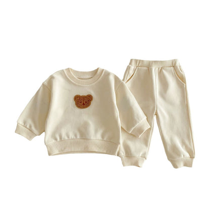 Long Sleeve Bear Pullover Sweater Suit