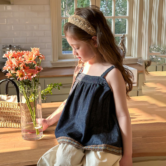 Jean Sun-top Sleeveless Top