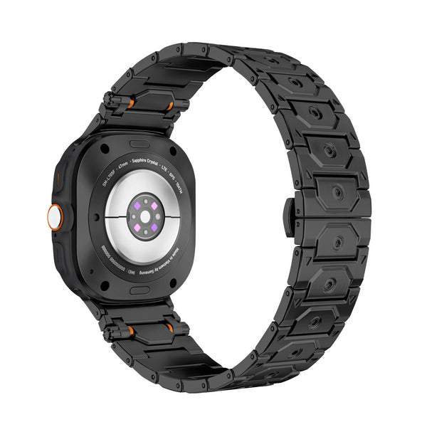 Bracelet en acier inoxydable avec boucle déployante papillon