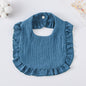 Baby Bib Ruffled Cotton Printed Gauze Lace Bib
