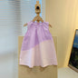 Kids' Skirt Color Matching Sleeveless Loose Dress
