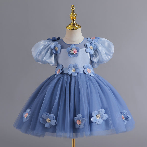 Girls' High-end Flowers Fashionable Dress