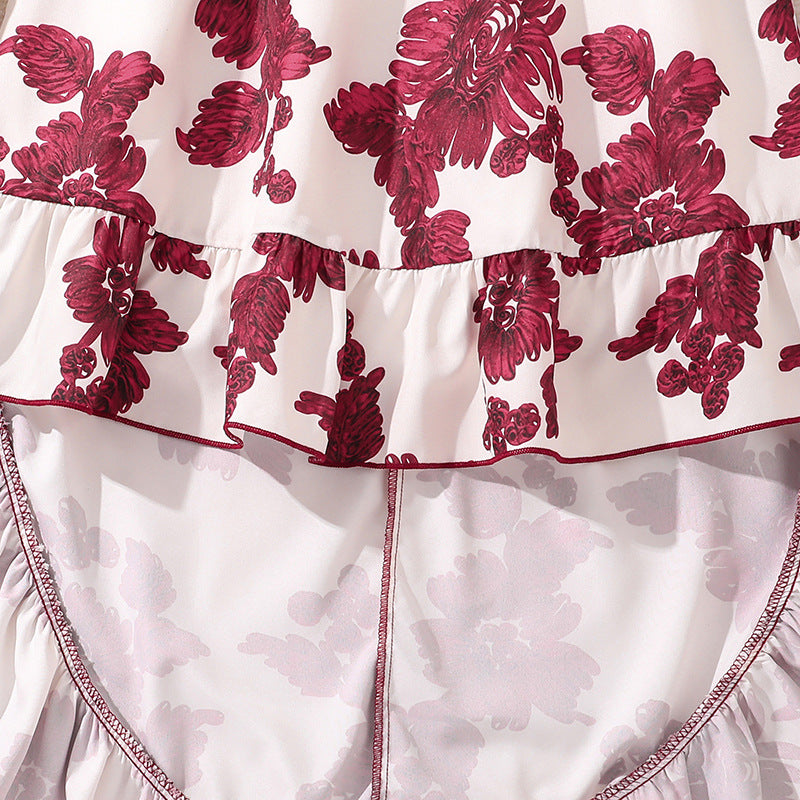 Girls Retro Printing Unique Two-piece Set