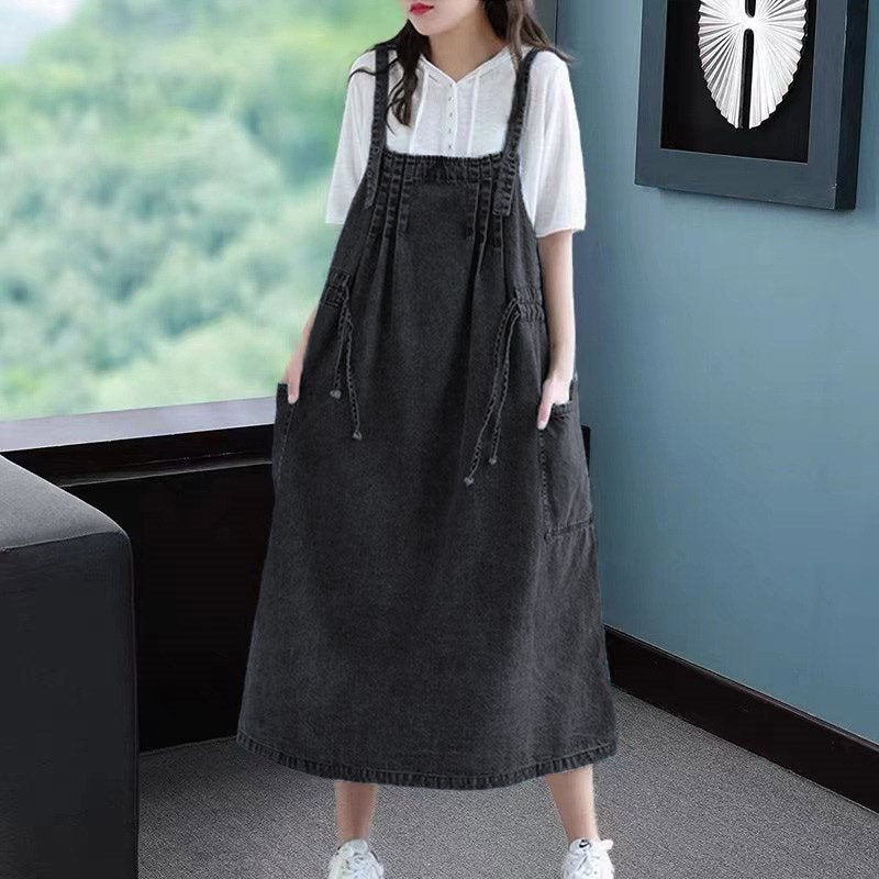 Women's Jeans Suspender Dress