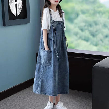 Women's Jeans Suspender Dress