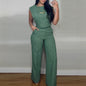 Sleeveless top and bottom Suit