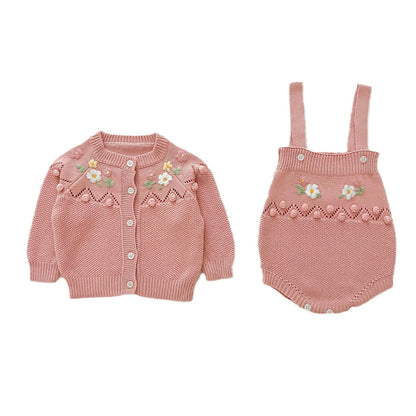 Baby Two-piece Knitted Jumpsuit