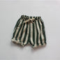Girls' Pants Striped Cropped Pants Loose