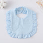 Baby Bib Ruffled Cotton Printed Gauze Lace Bib