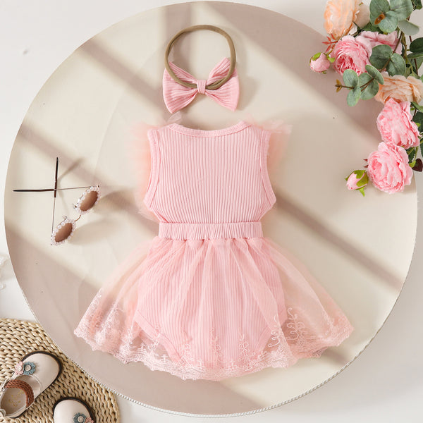 Baby Bow Leotard and Headband Set