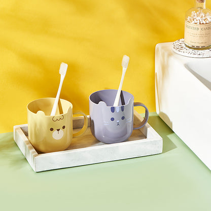 Plastic Bear Pattern Tooth Cup