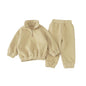 Girls' Half Zipped Stand Collar Sweater