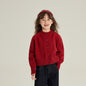 Girl's Red Knitted Cardigan