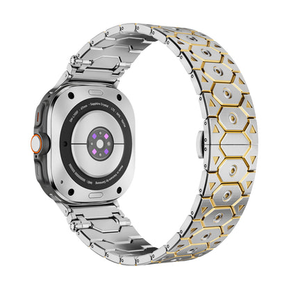 Butterfly Clasp Metallic Stainless Steel Strap