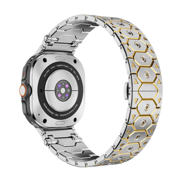 Bracelet en acier inoxydable avec boucle déployante papillon