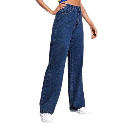 High Waist Wide Leg straight Jeans