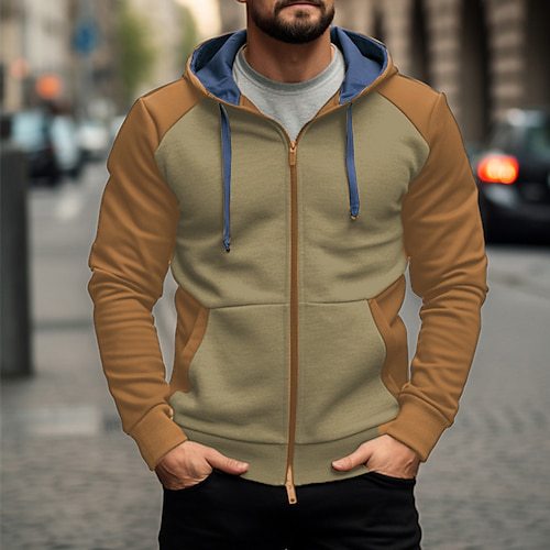 Men's Casual Full-Zip Hoodie