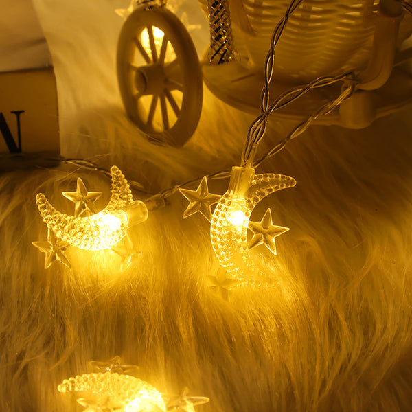 Cute Star Moon Decorative String Lights