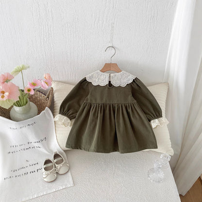 Lace Collar Outwear Dress