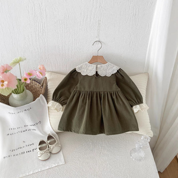 Lace Collar Outwear Dress