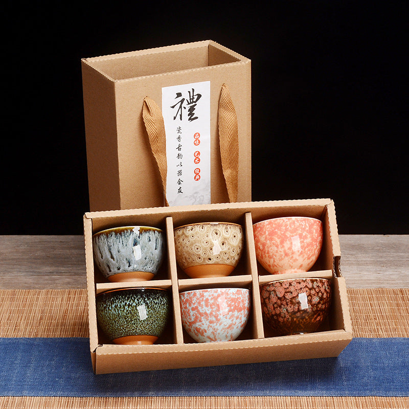 Colorful Teacup Set Gift Box Suit