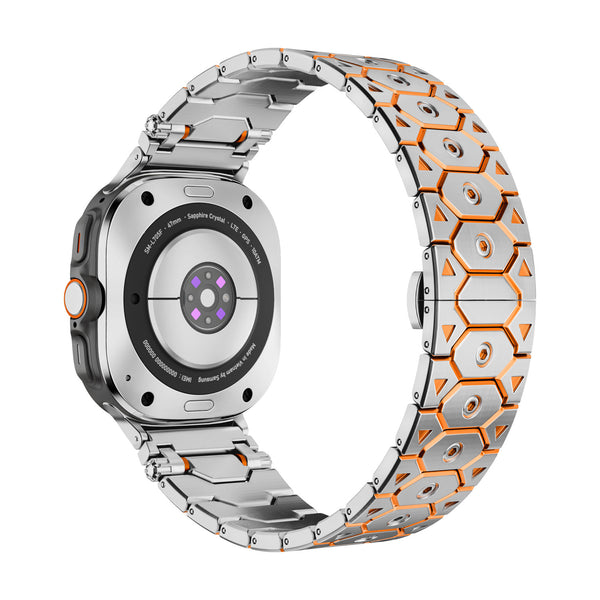 Bracelet en acier inoxydable avec boucle déployante papillon